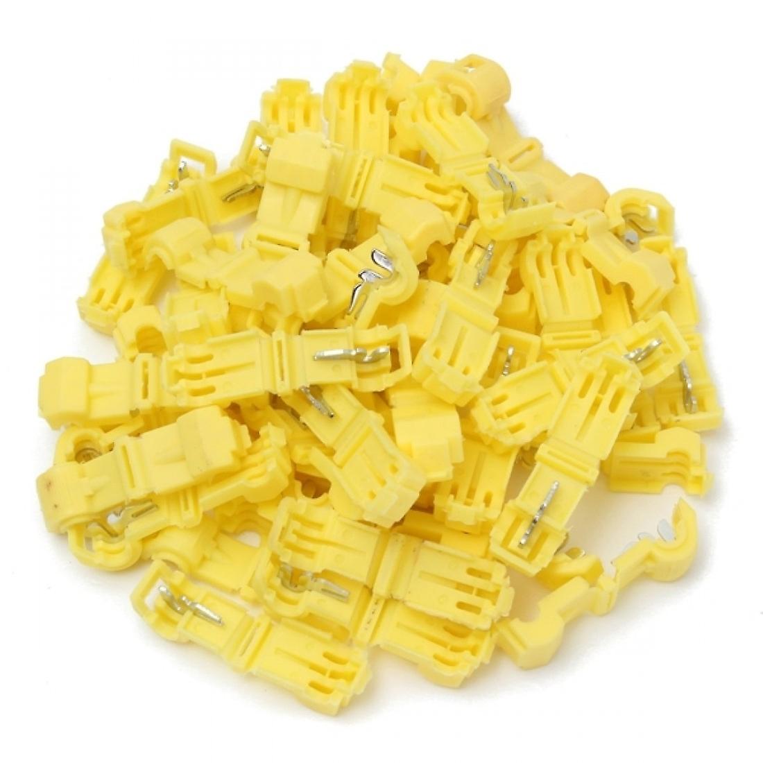 Tc01 50pcs Yellow Quick Splice Wire Terminal Female Spade Connector Set