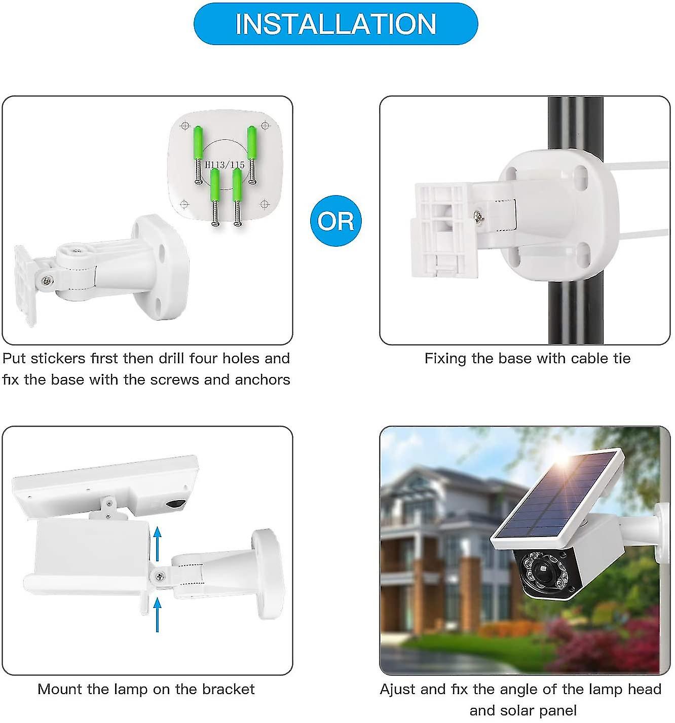 Outdoor Waterproof Ip66 Solar Power Solar Security Camera With Motion Sensor Led Solar Light