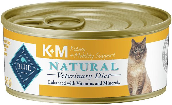 Blue Buffalo Natural Veterinary Diet K+M Kidney + Mobility Support Grain-Free Wet Cat Food