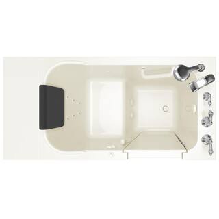 American Standard Gelcoat Premium Series 48 in. x 28 in. Right Hand Walk-In Whirlpool Bathtub in Linen 2848.109.WRL