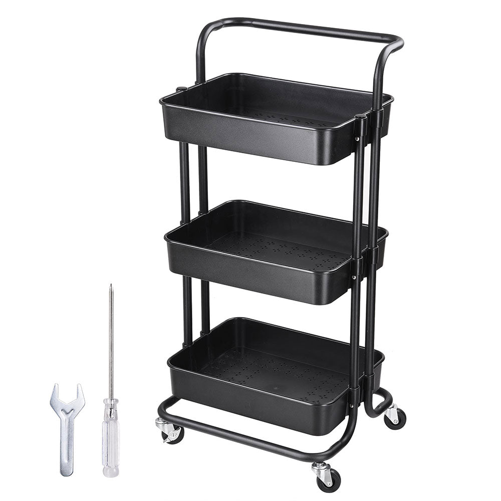 Yescom Rolling Craft Storage Cart on Wheels 3 Tiers