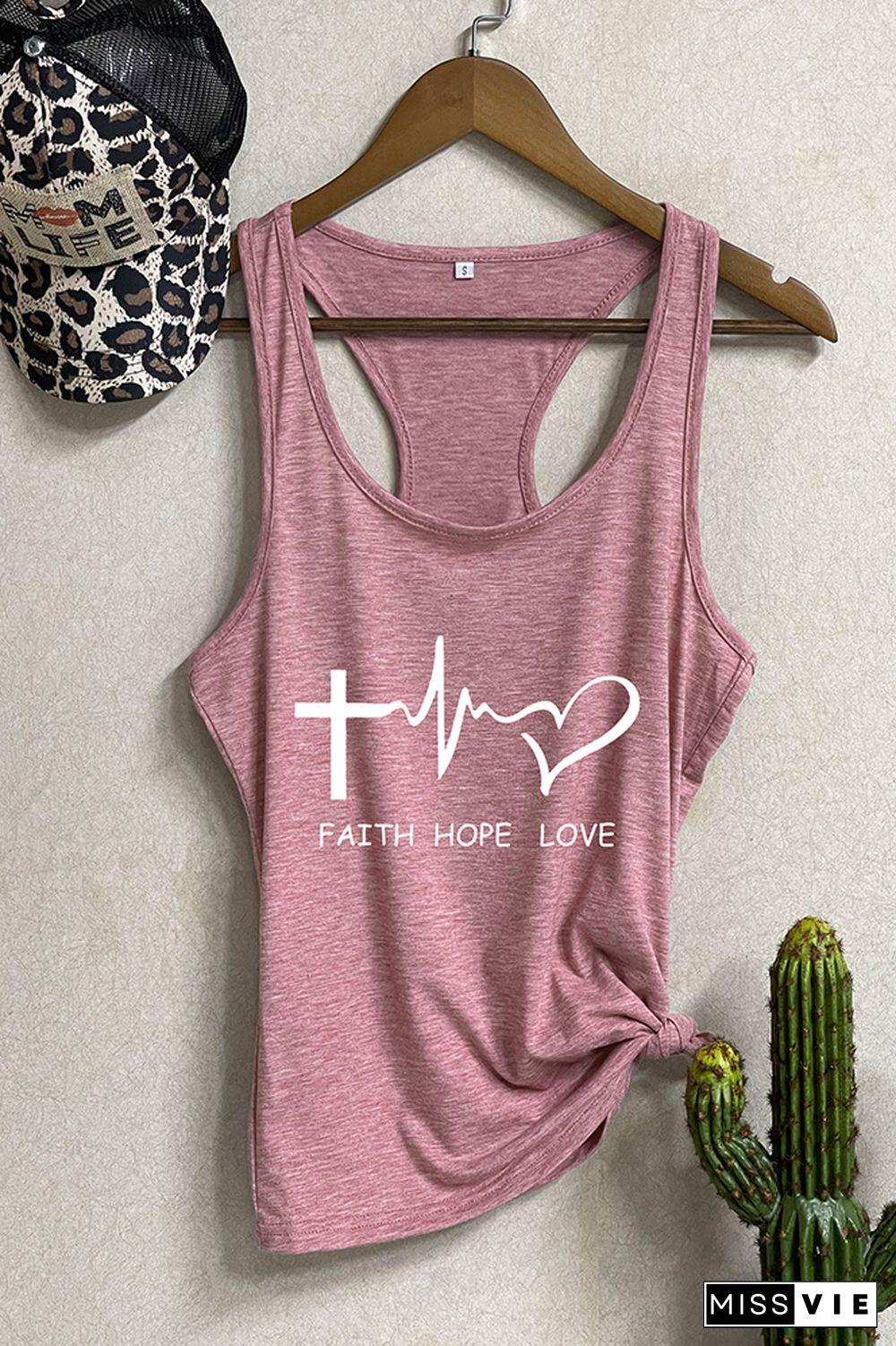 Faith & Hope & Love Sleeveless Tank Top Wholesale