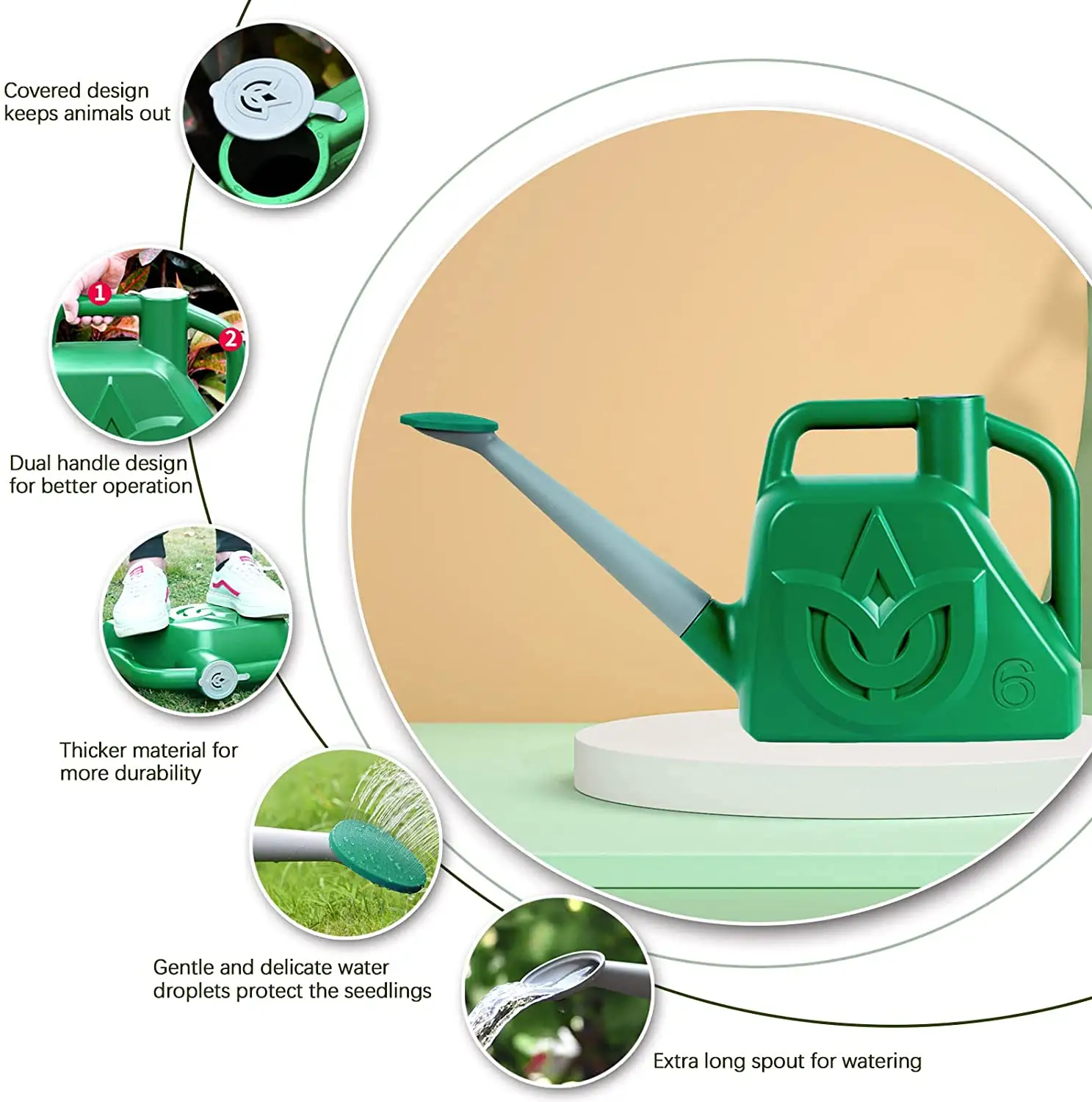 Deepbang Garden Supplies Wholesale Custom Green Plastic 6L agriculture Sprayer Watering   irrigation Hand Tools