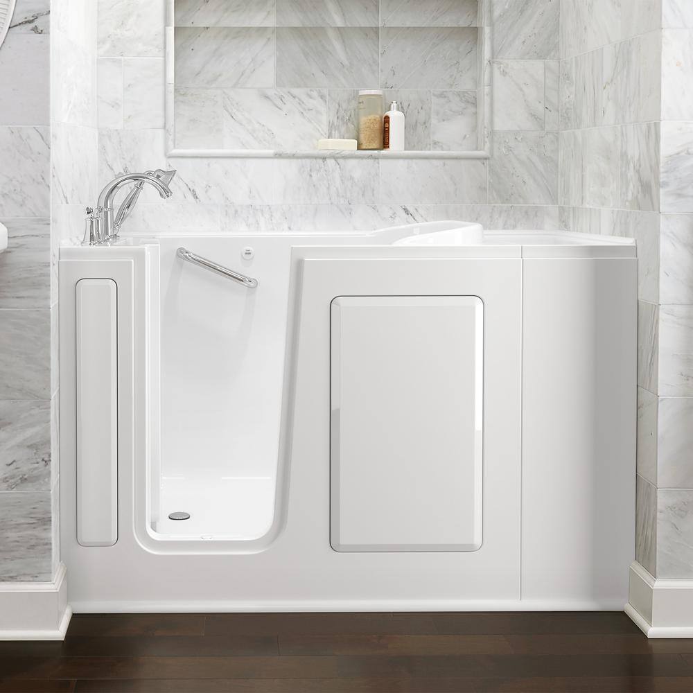 American Standard Exclusive Series 48 in. x 28 in. Left Hand Walk-In Soaking Bathtub with Quick Drain in White 2848.409.SLW-PC