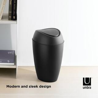 Umbra Twirla 2 Gal. Black Trash Can 1009613-040