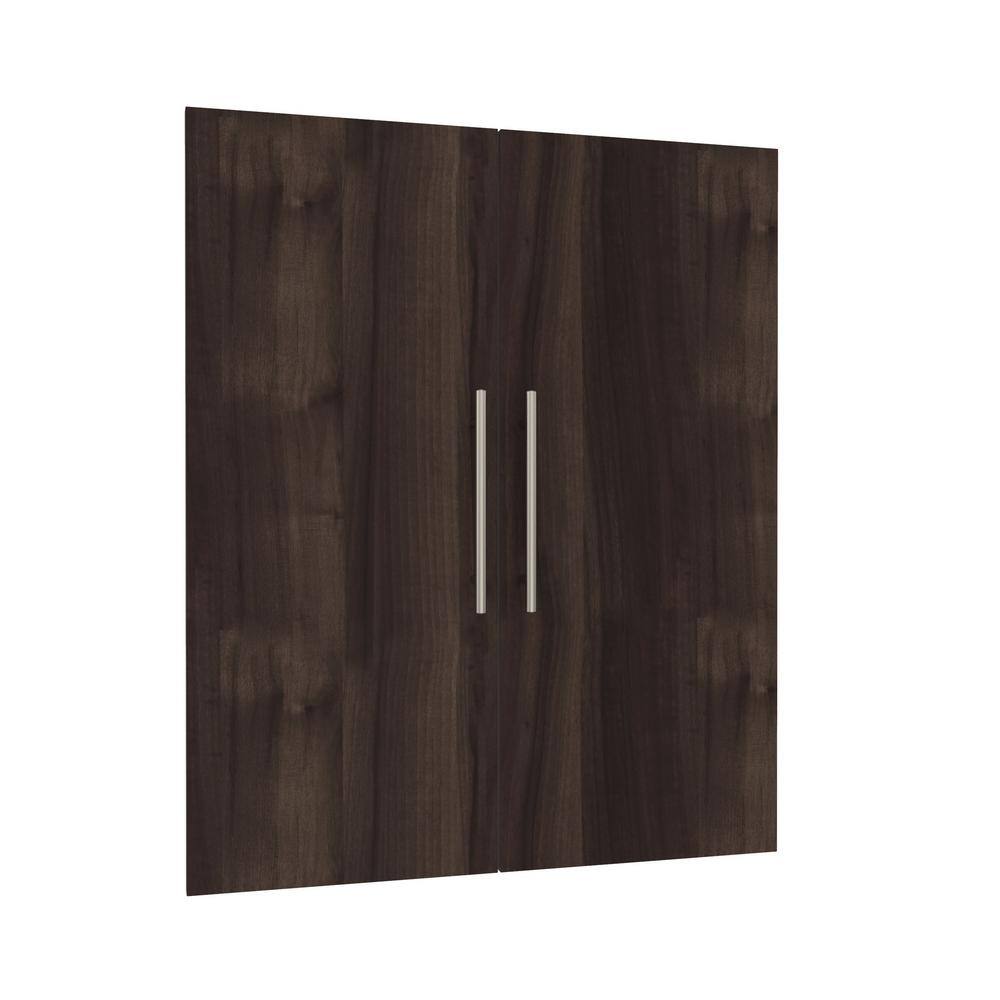 ClosetMaid Style+ 14.59 in. D x 25.12 in. W x 31.28 in. H Modern Walnut Laundry Room Floating Cabinet Kit with Modern Doors 10000-02196