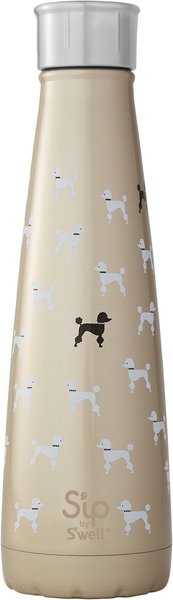 S'ip by S'well French Standard Stainless Steel Water Bottle， 15-oz