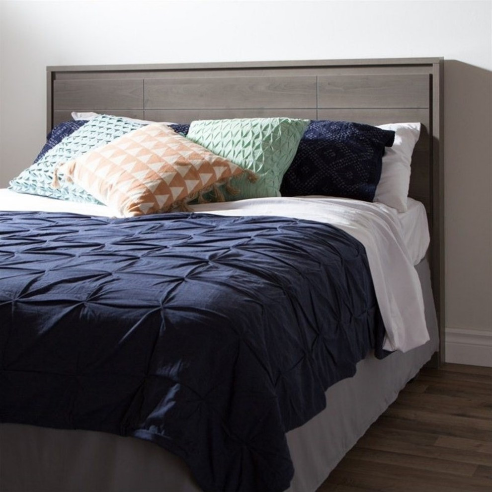 South Shore Gravity Queen Headboard in Gray Maple   Transitional   Headboards   by Homesquare  Houzz