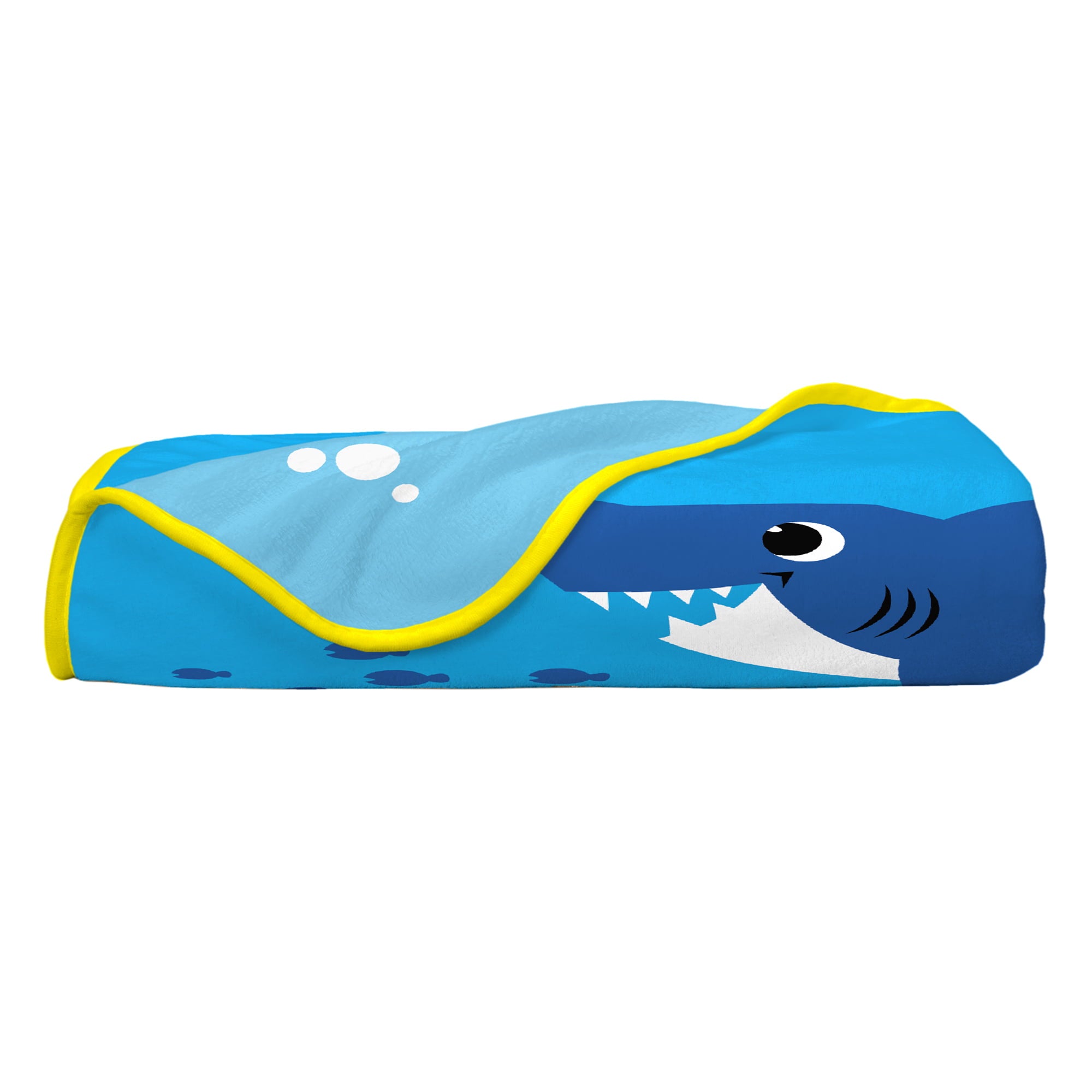 Baby Shark Kids Silky Soft Plush Throw Blanket， 40 x 50， Blue， Nickelodeon