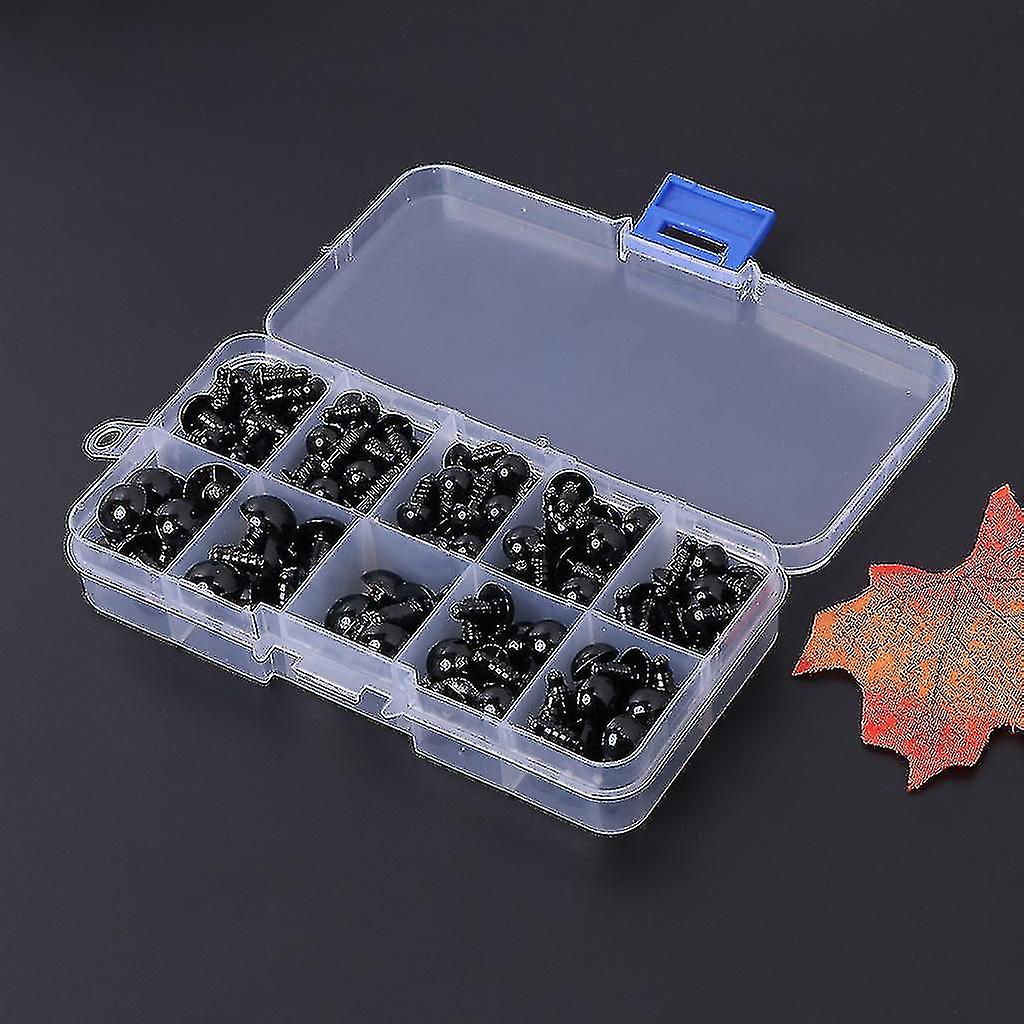 142pcs 6-12mm Black Plastic Safety Eyes For Bear/dolls/toy Animal/felting