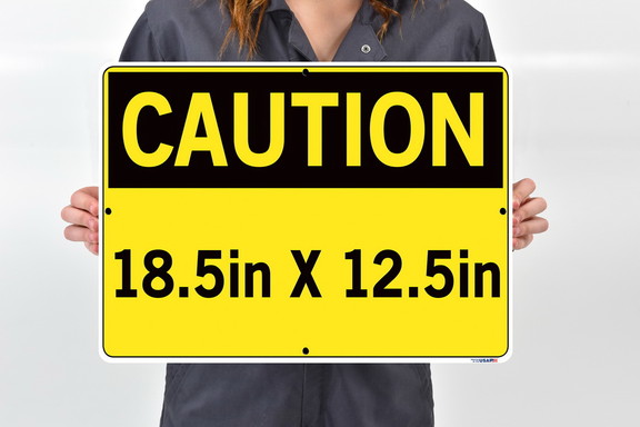 Vestil  SI C 14 D AL 040 sign caution 14 18.5x12.5...