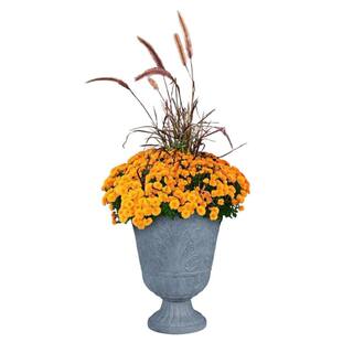 CHG CLASSIC HOME  GARDEN Larissa 16 in. x 19.5 in. Stone Resin Composite Urn 416P-120