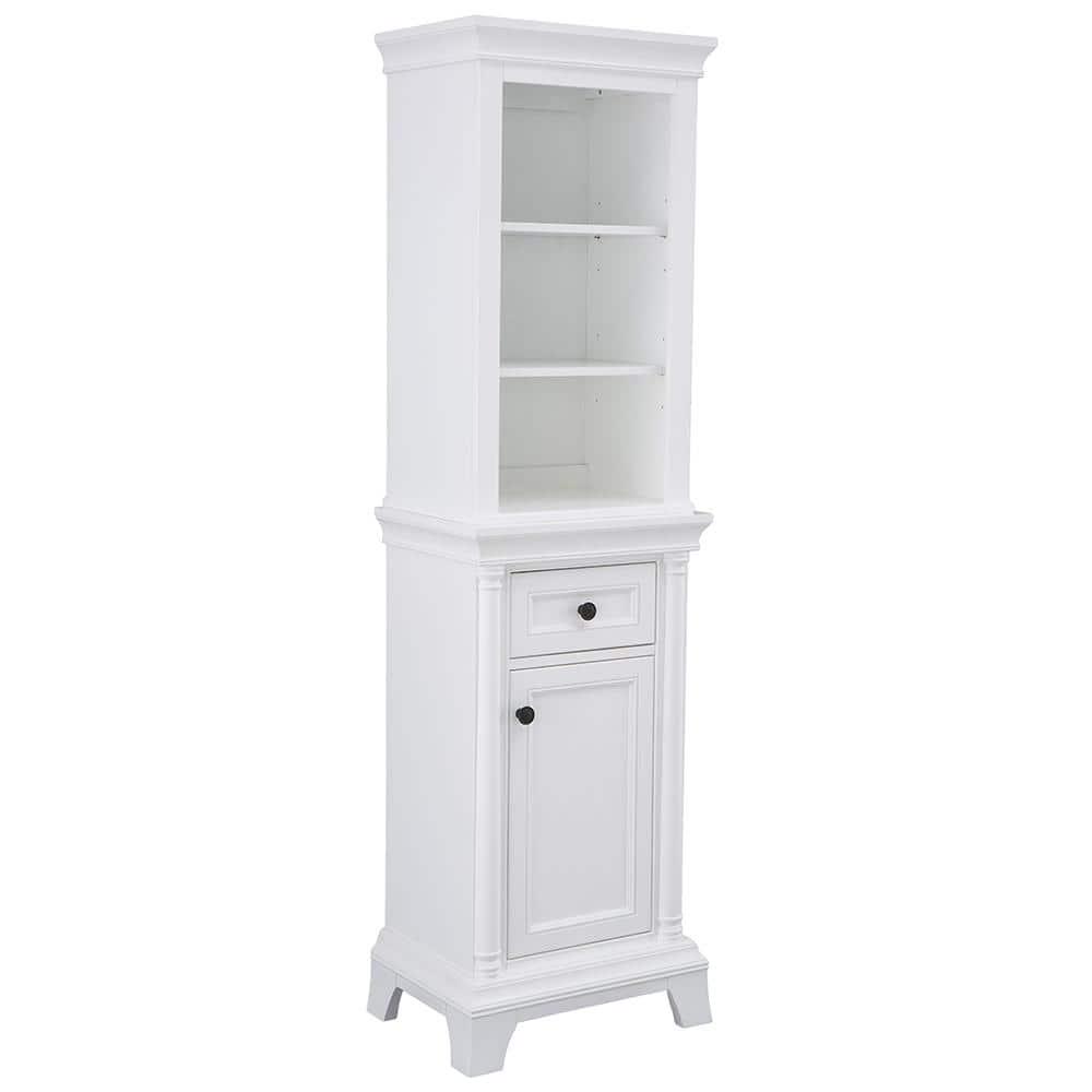 Home Decorators Collection Strousse 21 in W x 72 in D Linen Cabinet in White