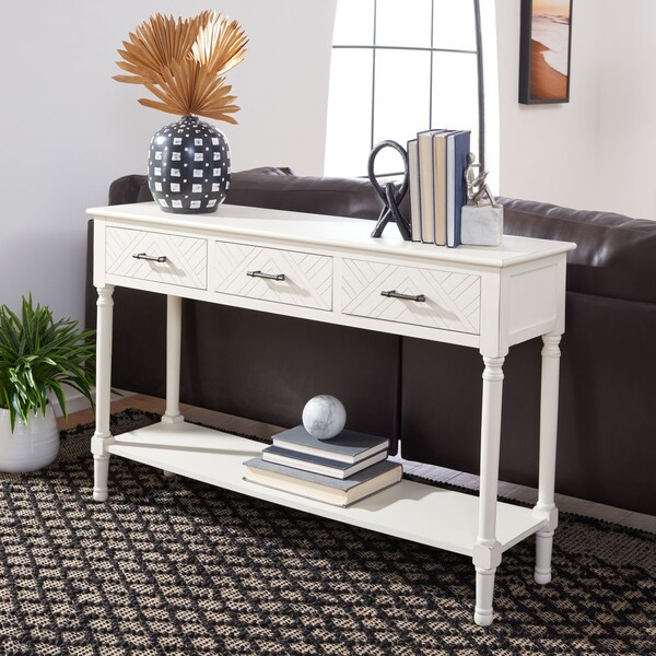 Peyton 3 Drawer Console Table   Traditional   Console Tables   by Safavieh  Houzz