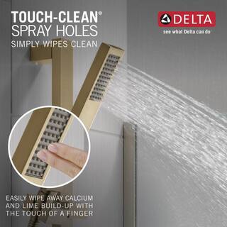 Delta Vero 1-Spray Patterns 1.75 GPM 1.38 in. Wall Mount Handheld Shower Head in Champagne Bronze 57530-CZ