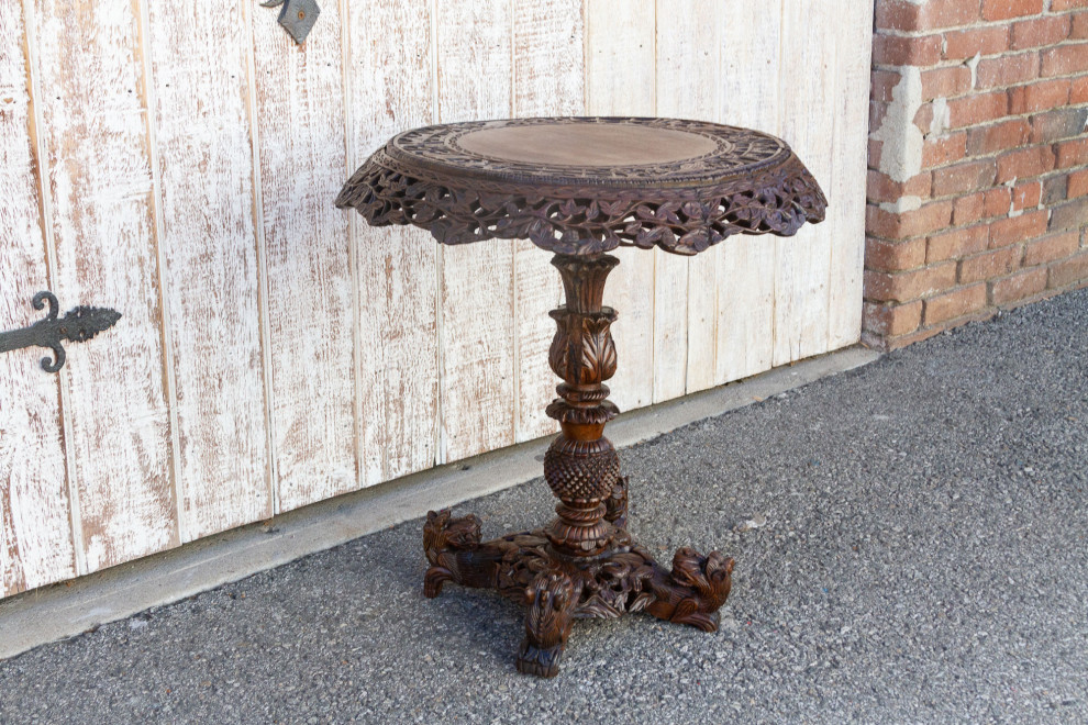 Extraordinary Anglo Indian Rosewood Center Table   Mediterranean   Side Tables And End Tables   by De cor  Houzz