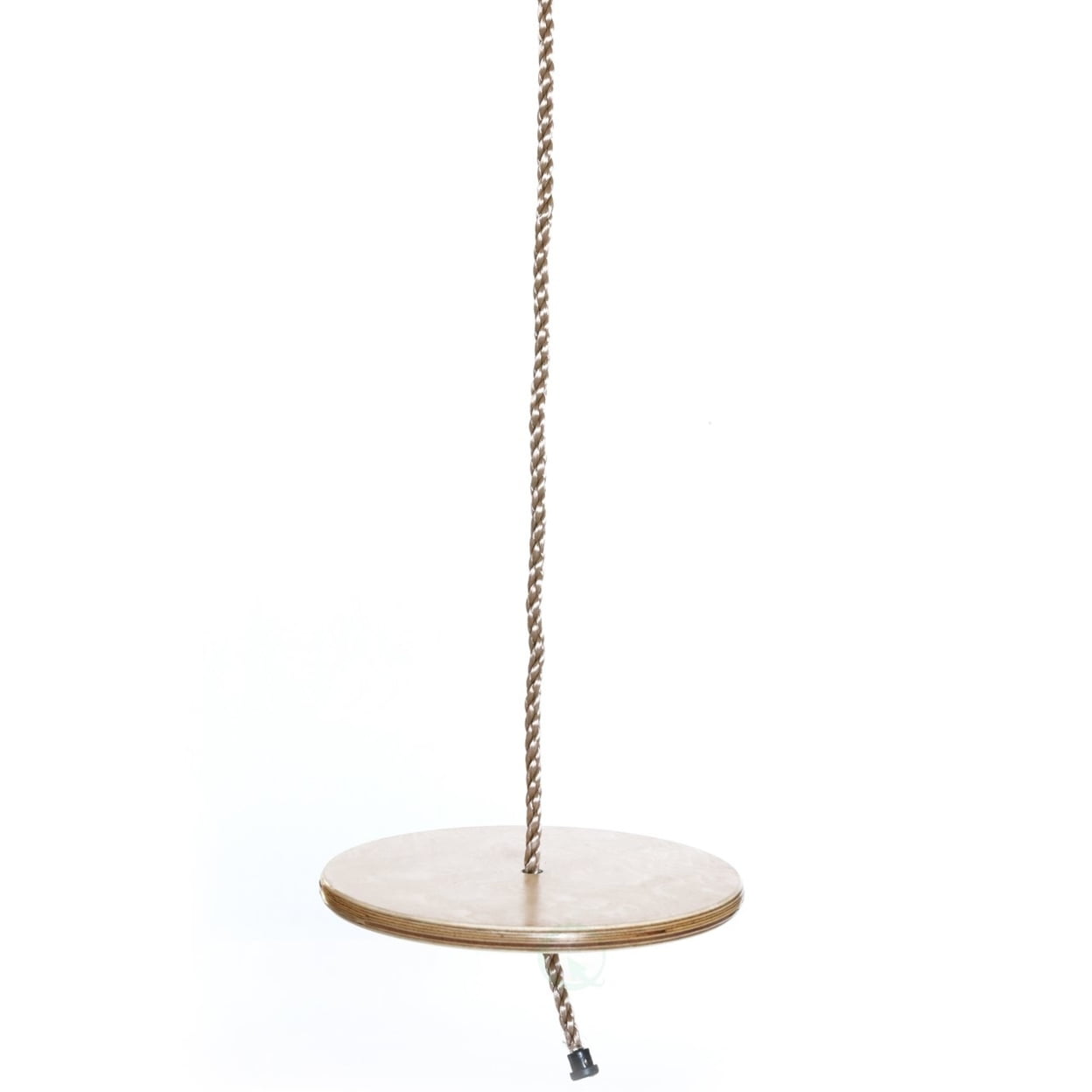 Wooden Round Disc Plate Swing Seat With Hanging Rope