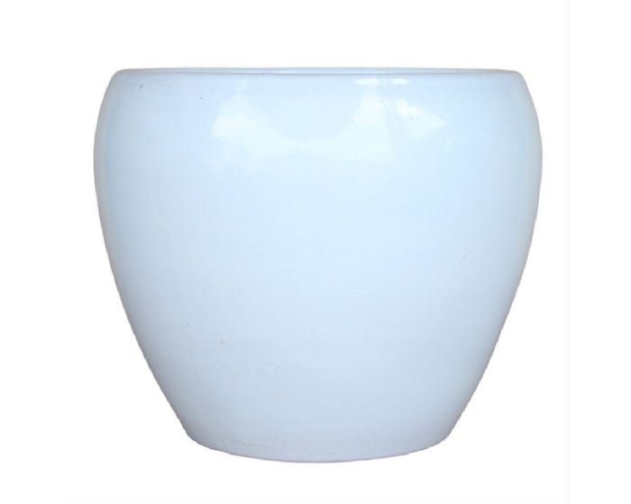 Bell-Shaped Planter， White， Large - GC0425BWL