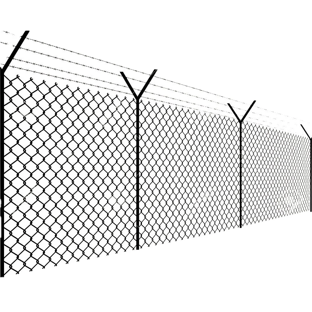 galvanized  pvc coated chain link fence  Sports protective net Airport prison fence