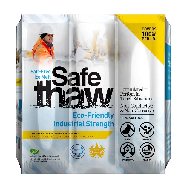 Safe Thaw Industrial Strength Salt Free Pet Safe Snow Ice Melter And Traction Agent For Concrete Asphalt And More