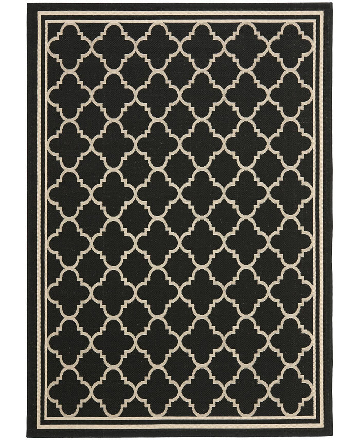 Safavieh Courtyard CY6918 Black and Beige 5'3 x 7'7 Outdoor Area Rug