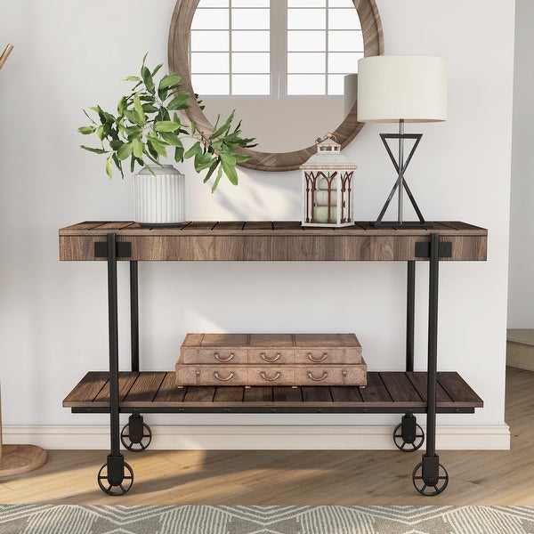 Hyssop Industrial 47-in Console Table by Furniture of America