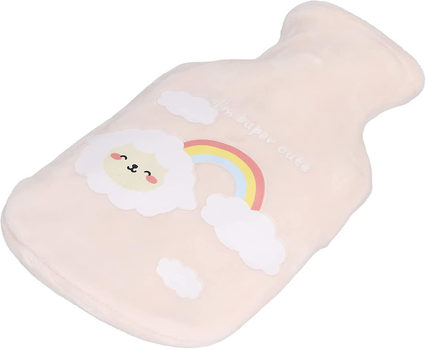 Hot Water Bottle， Natural Rubber Hot Water Sack Good Sealing Performance Easy Operation 350ml Capacity For Home