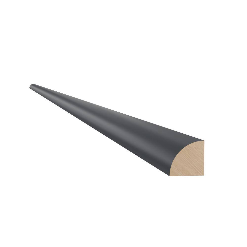 Home Decorators Collection Newport Onyx Gray Shaker Assembled Plywood Stock Quarter Round Kitchen Cabinet Molding 0.75 in. x 96 in. x 0.75 in. QR8-DO