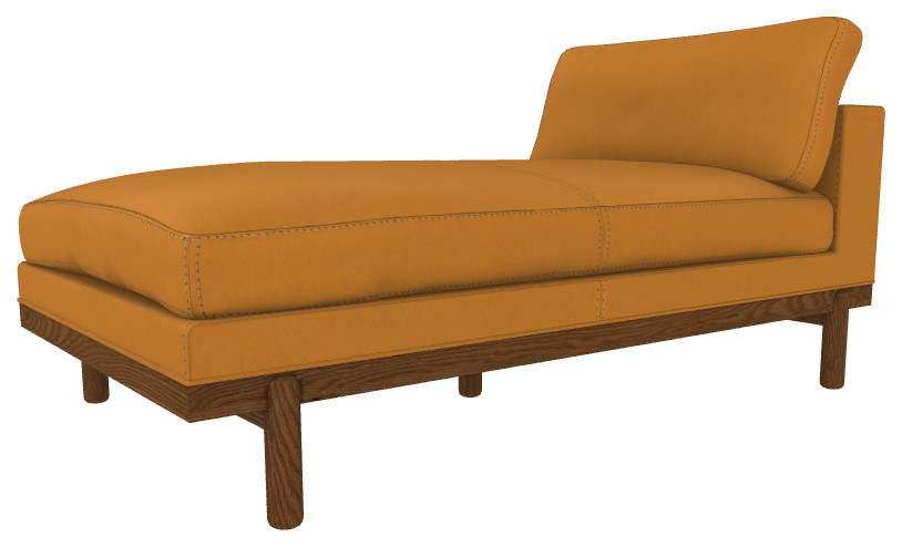 Cantor Leather Chaise   Transitional   Indoor Chaise Lounge Chairs   by Maria Yee Inc  Houzz