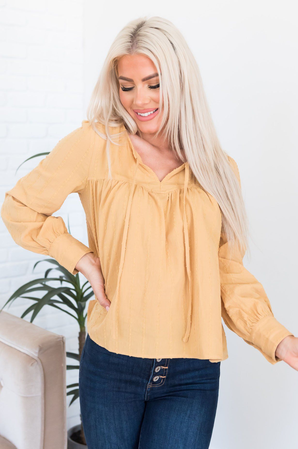 All the Feels Modest Blouse