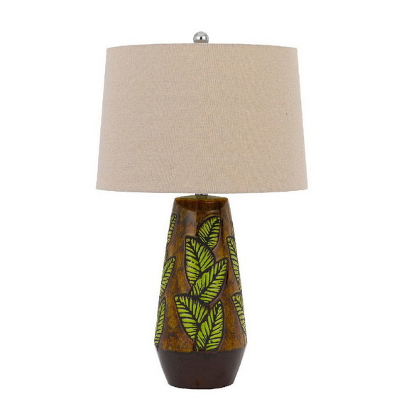 Benjara BM272320 29 Inch Ceramic Table Lamp with D...