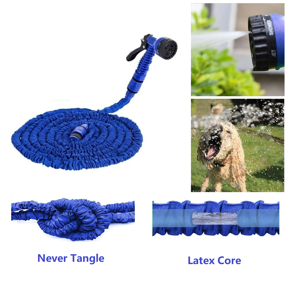 25ft Magic Flexible Garden Hose Expandable Watering Hose Plastic Hoses Telescopic Pipe With Spray Gun