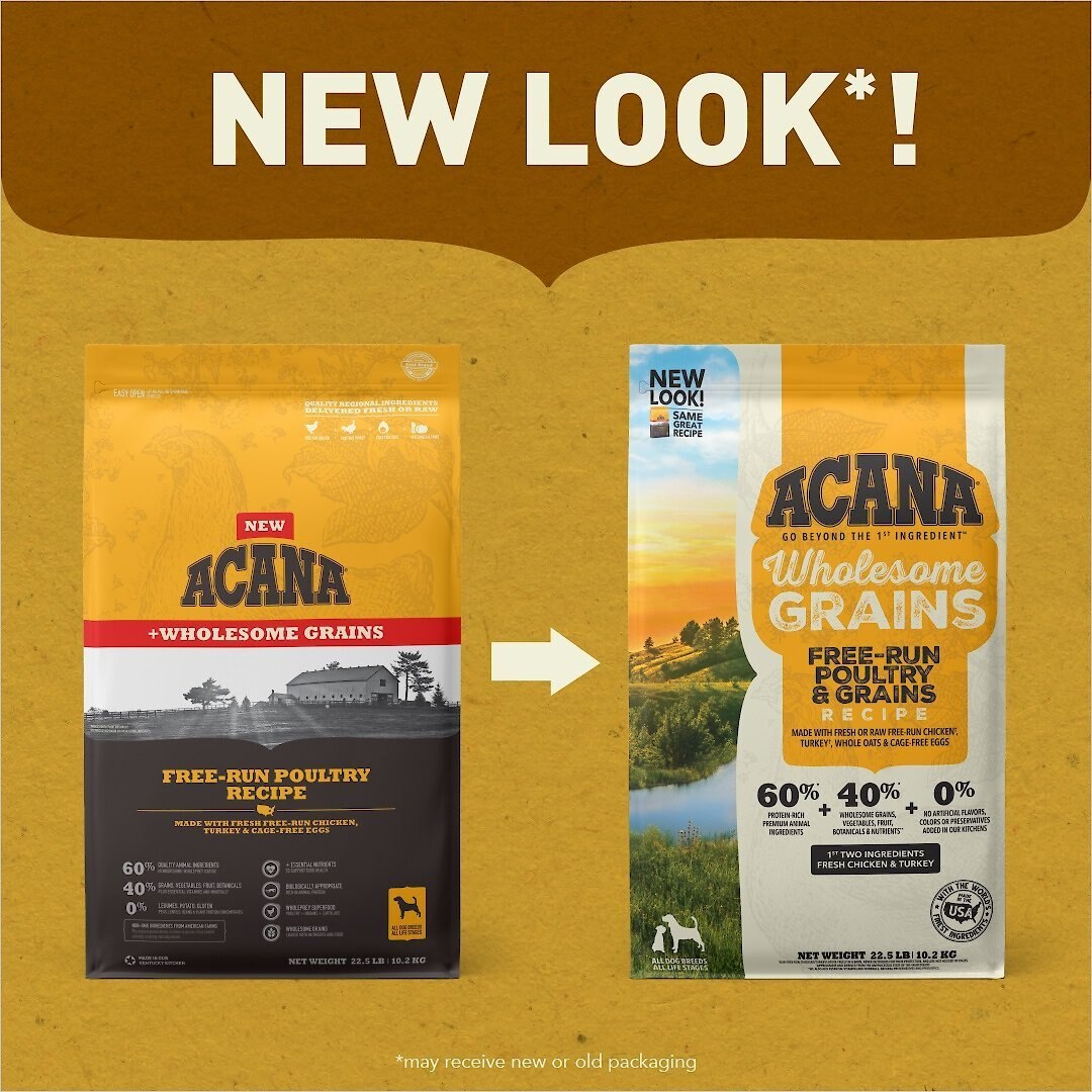 ACANA Free-Run Poultry Recipe + Wholesome Grains Dry Dog Food