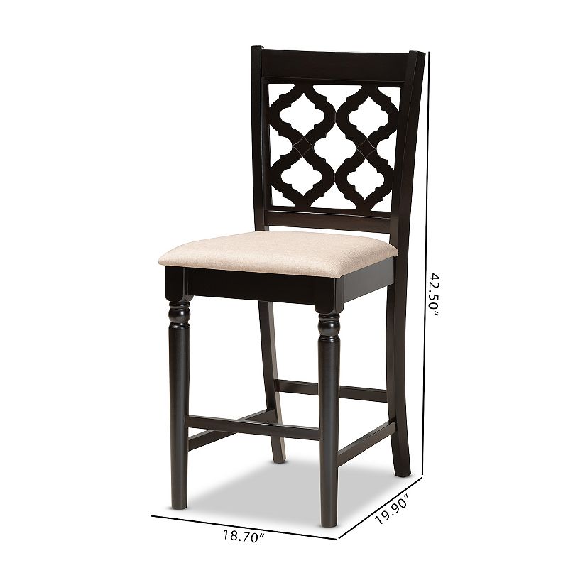 Baxton Studio Ramiro Counter Stool 2-piece Set