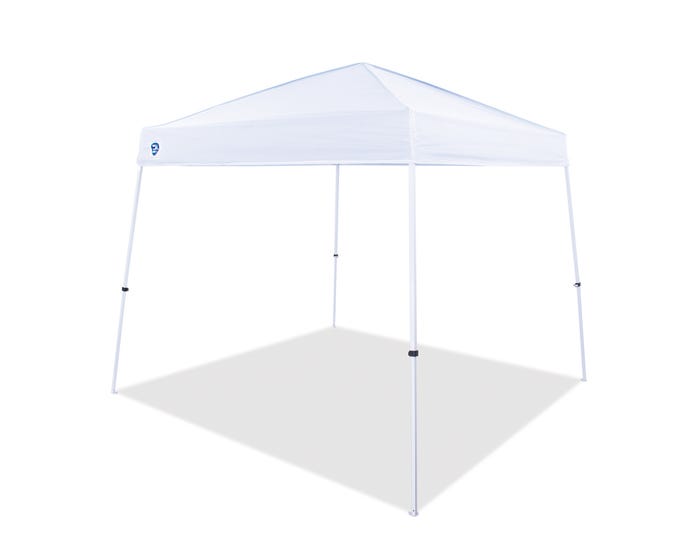 Z-Shade 10 x 10 Slant Leg Canopy， White - ZSBP10HRZWH-S