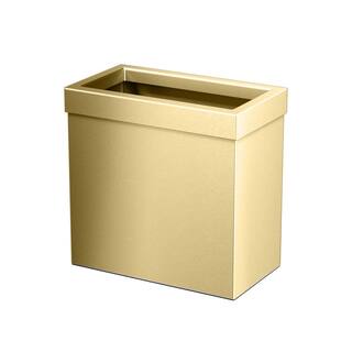 Gatco Modern Waste Can Rectangle in Brushed Brass 1916B