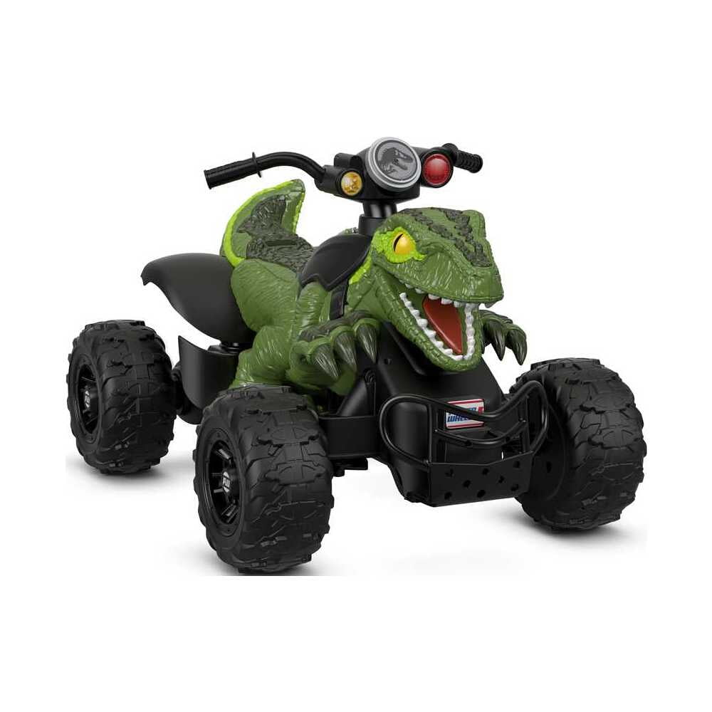 Power Wheels Jurassic World Dino Racer Battery-Powered Ride-On ATV Dinosaur Toy, Green