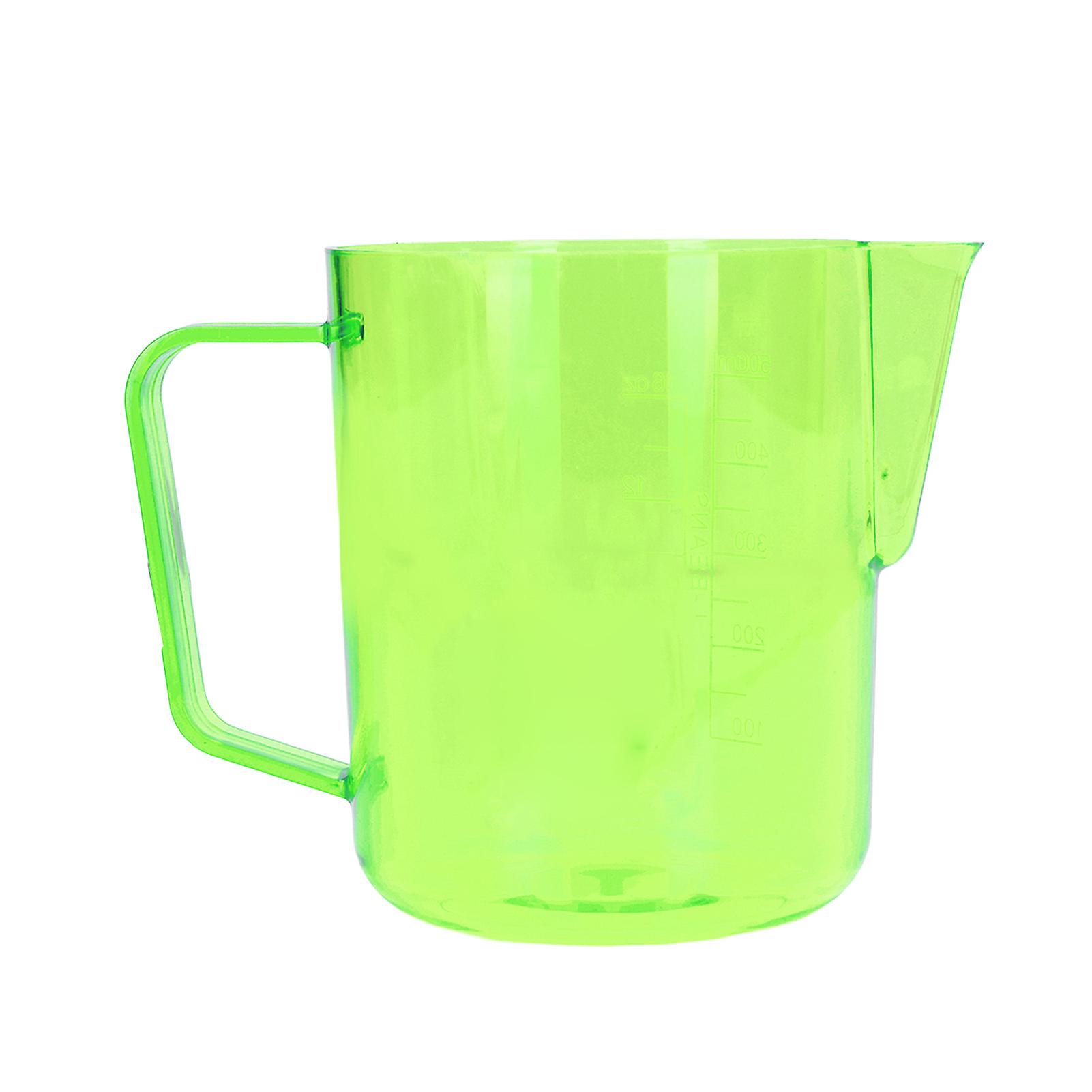 600ml Milk Frothing Pitcher Acrylic Cup Coffee Steaming Pitchers Latte Art Jug For Making Coffeegreen