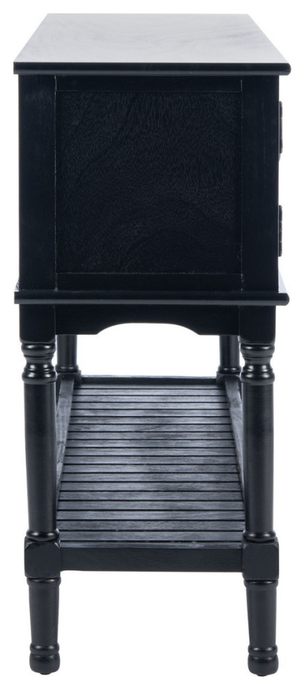 Piper 2 Drawer 2 Door Console Table Black   Traditional   Console Tables   by V.S.D Furniture  Houzz