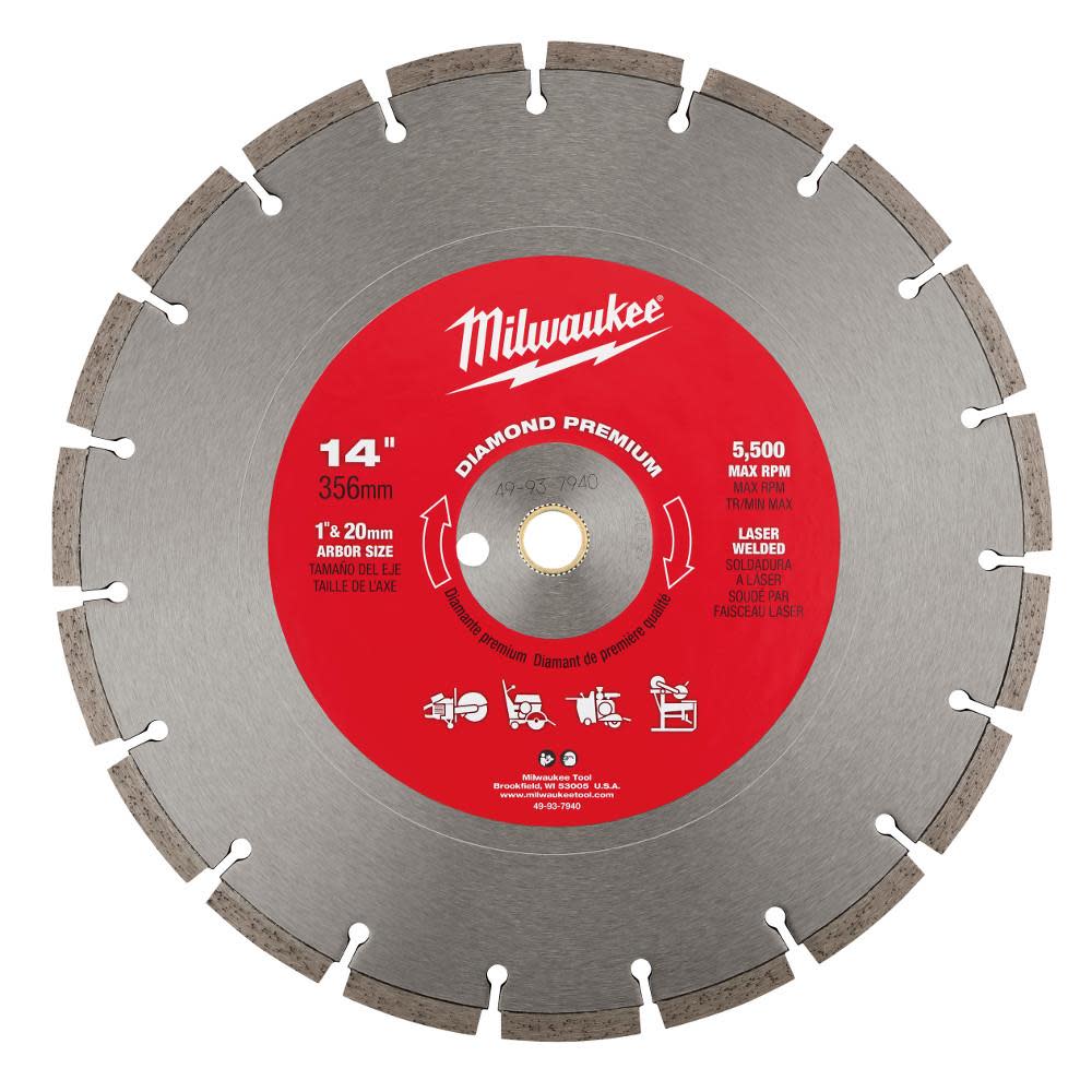 Milwaukee 14 In. Diamond Premium Segmented 49-93-7940 from Milwaukee