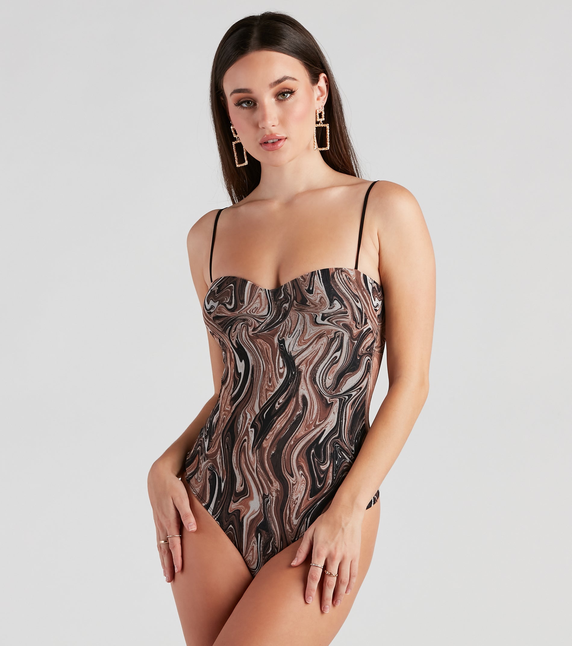 Keep It Fab Marble Swirl Bodysuit