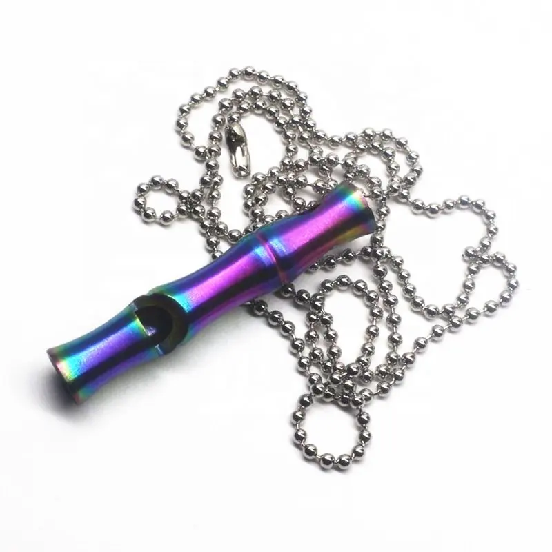 Stainless Steel High Decibel Metal Whistle Emergency Survival Whistle Keychain For Camping Hiking Outdoor Sports Tools