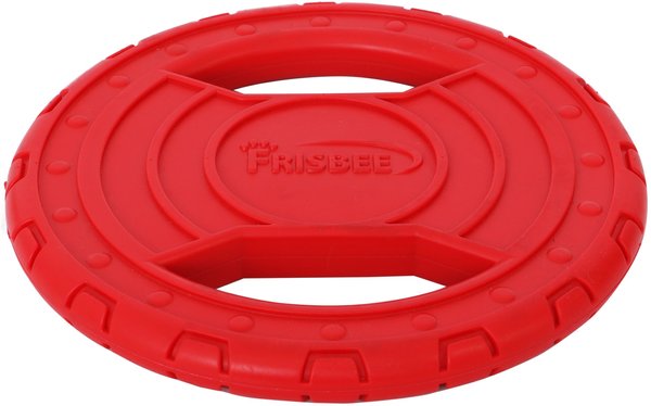 Pet Life Frisbee Durable Chew and Fetch Teether Dog Toy， Red