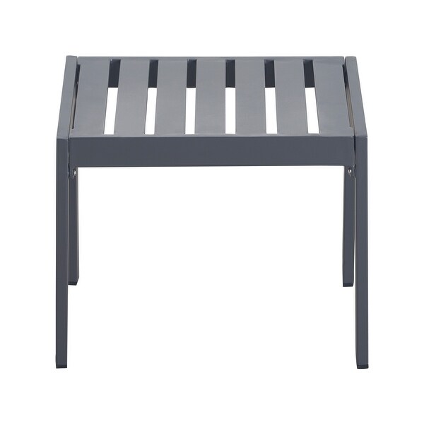 Tommy Hilfiger Monterey Outdoor Easy Assembly Side Table，Gray Gunmetal