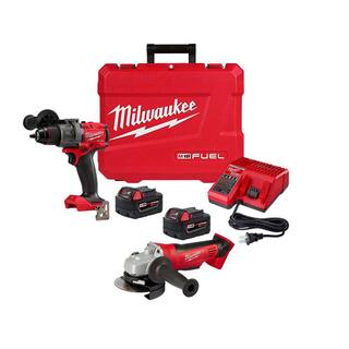 MW M18 FUEL 18-V Lithium-Ion Brushless Cordless 12 in. DrillDriver Kit with 4-12 in. Cut-OffGrinder 2903-22-2680-20