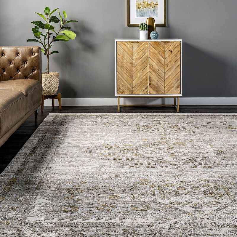 nuLoom Lucille Faded Vintage Medallion Area Rug