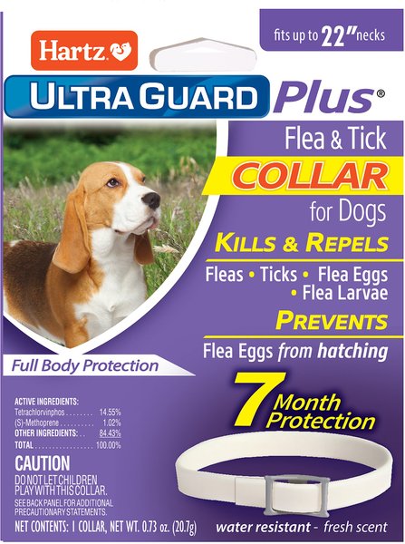 Hartz UltraGuard Plus Flea and Tick Collar for Dogs， Medium and Large Breeds