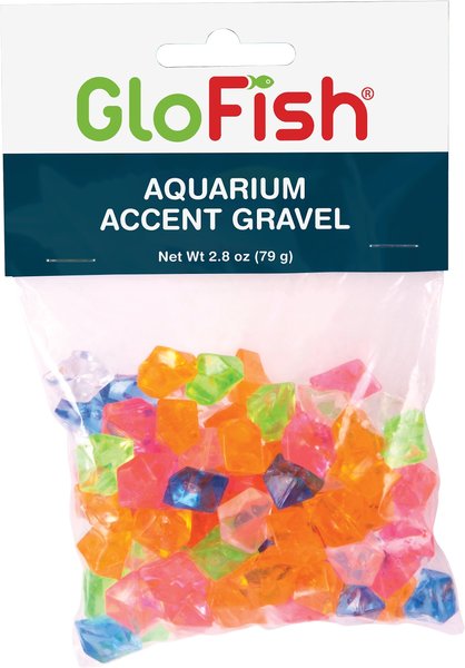 GloFish Accent Gravel For Aquariums， 2.8-oz bag