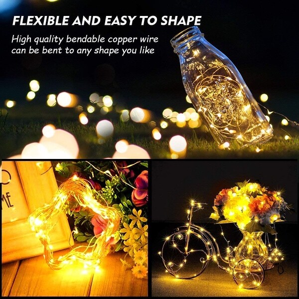 LED Fairy String Lights with Remote Control - 2 Set 100 LED 33ft - Yellow Shopping - The Best Deals on String Lights | 39295047