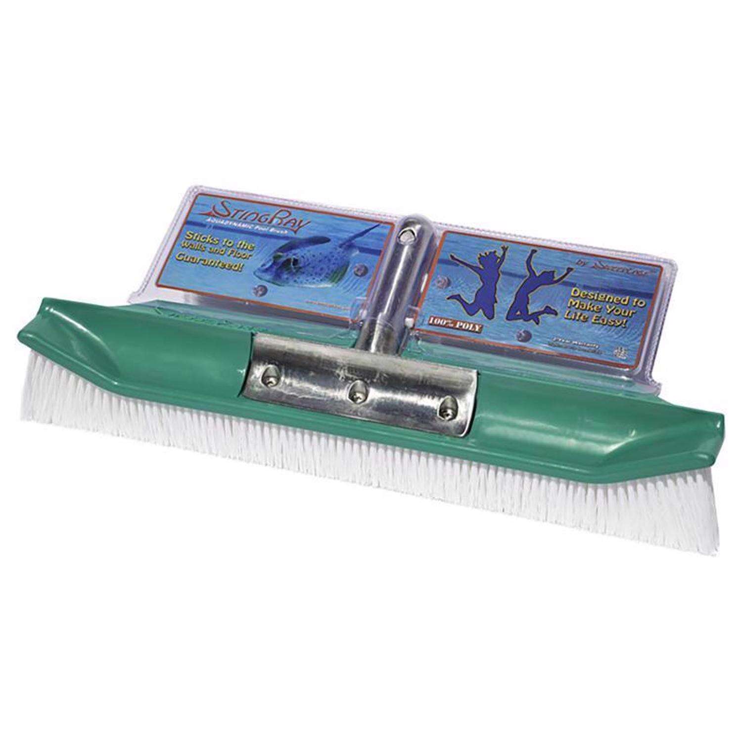 SweepEase StingRay 100 percent Poly Bristle， AquaDynamic Pool Brush 7 in. H X 2 in. W X 18 in. L